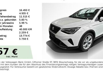 Seat Arona 61.950 km 16.220 &euro; Nürnberg 90431