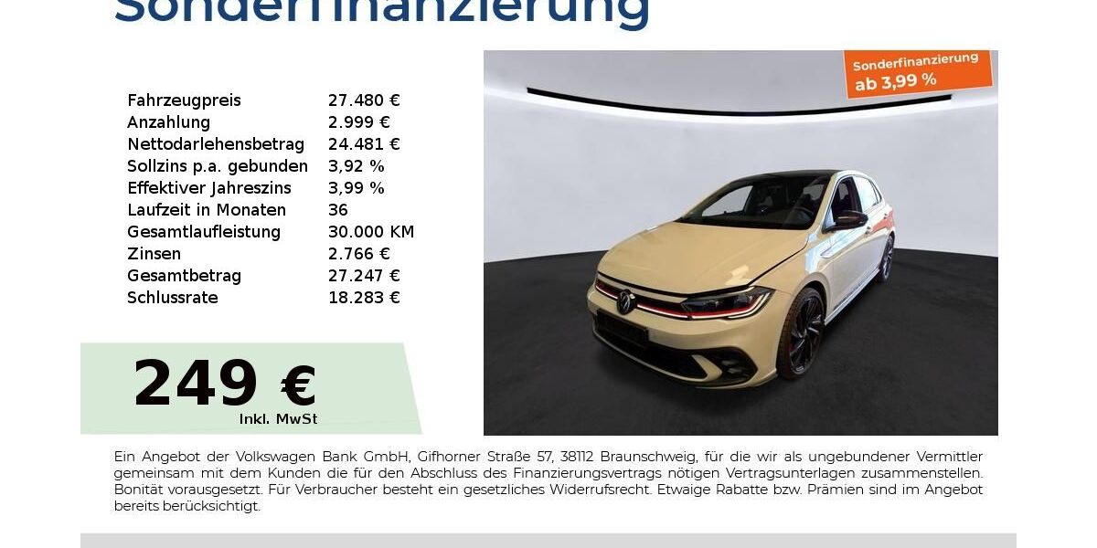 VW Polo 20.018 km 27.480 &euro; Fürth 90763