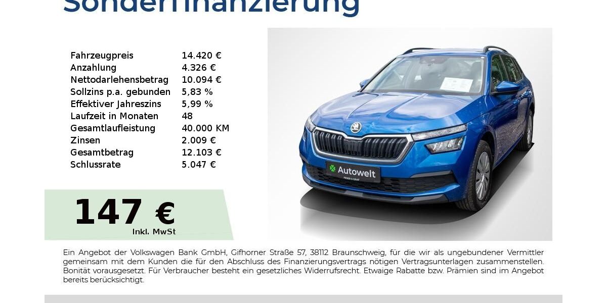 Skoda Kamiq 86.450 km 14.280 &euro; Nürnberg 90431