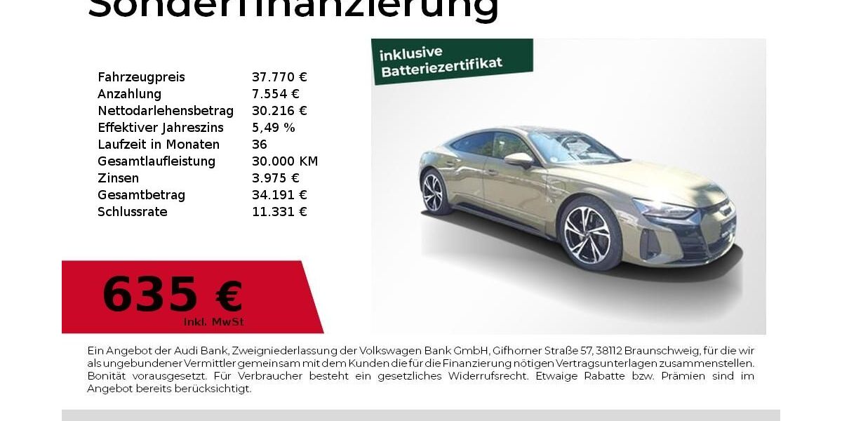 Audi e-tron GT 158.910 km 37.770 &euro; Nürnberg 90441