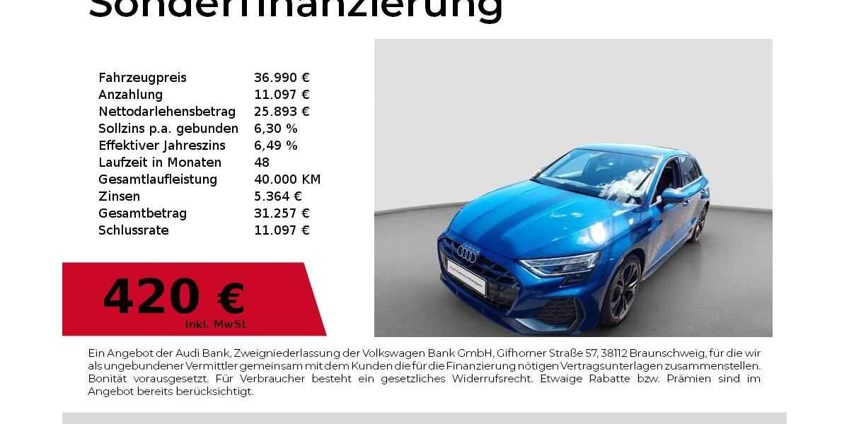 Audi A3 4.612 km 36.990 &euro; Lauf an der Pegnitz 91207