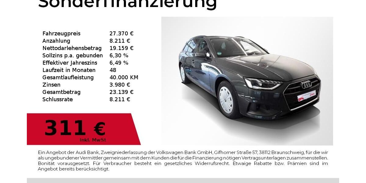 Audi A4 36.700 km 27.370 &euro; Nürnberg 90411