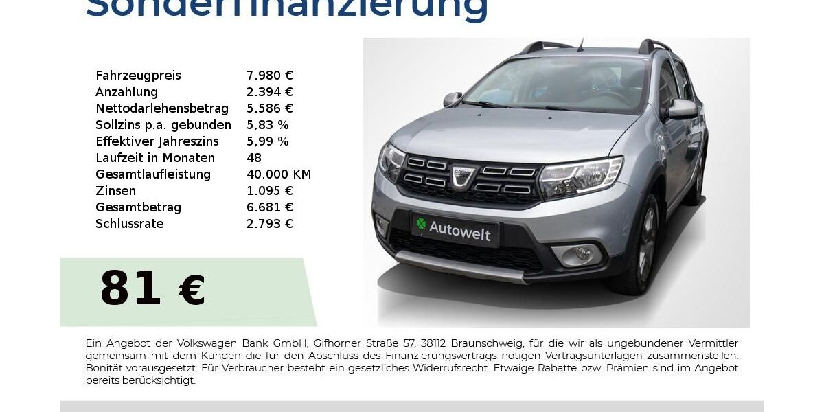 Dacia Sandero 121.000 km 7.740 &euro; Nürnberg 90431