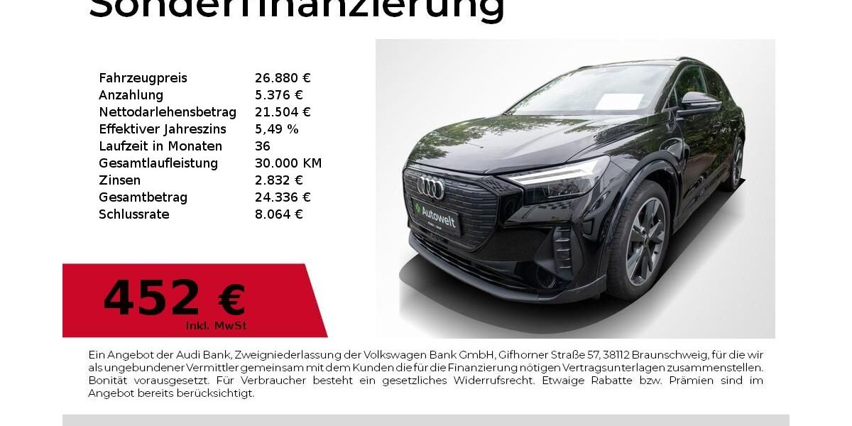 Audi Q4 e-tron 131.700 km 26.880 &euro; Nürnberg 90441