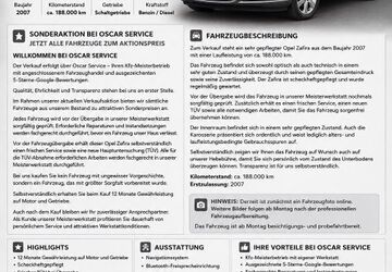 Opel Zafira 188.073 km 3.290 &euro; Fürth 90763