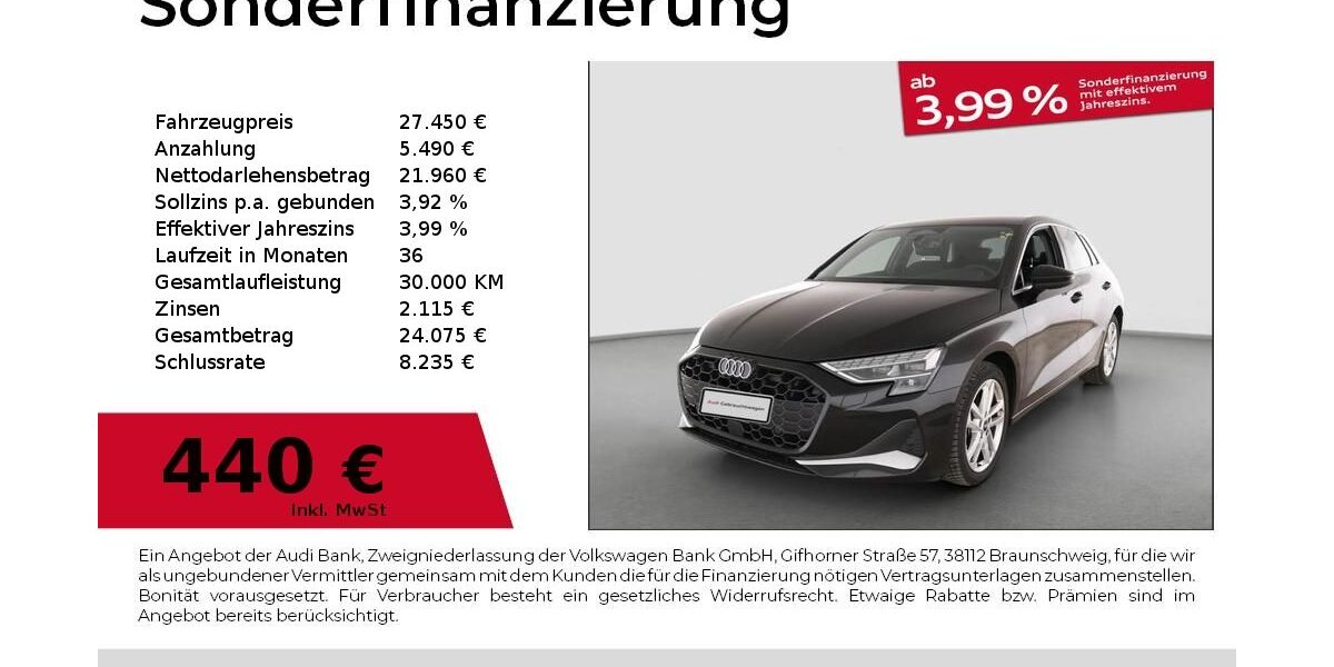 Audi A3 26.463 km 27.450 &euro; Nürnberg 90441