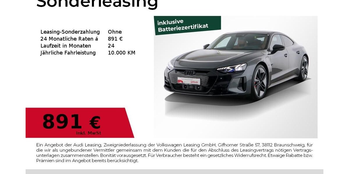 Audi RS e-tron GT 75.018 km 60.880 &euro; Nürnberg 90441