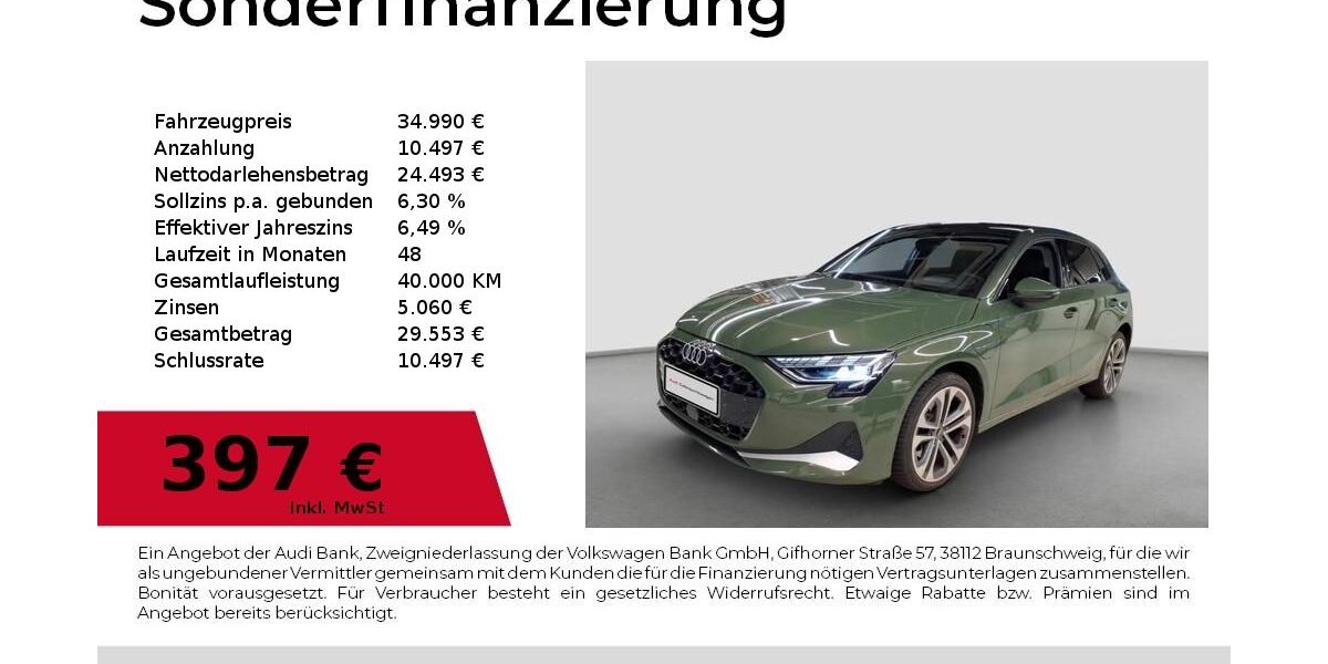 Audi A3 12.439 km 34.990 &euro; Lauf an der Pegnitz 91207