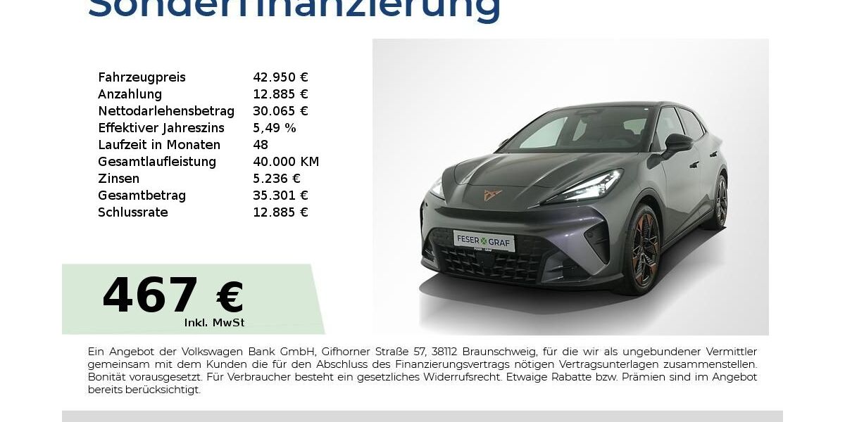 Cupra Raval 9.999 km 42.950 &euro; Nürnberg 90441