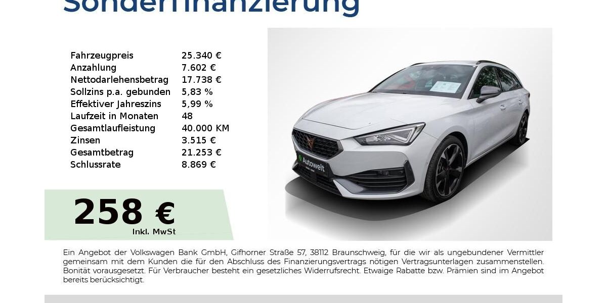 Cupra Leon 39.250 km 24.880 &euro; Nürnberg 90431