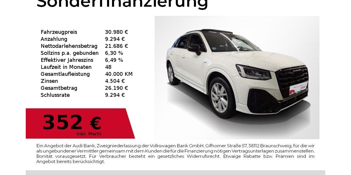 Audi Q2 52.000 km 29.980 &euro; Nürnberg 90411